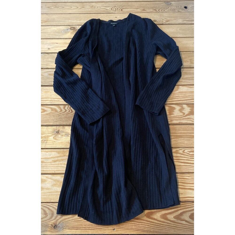 Talbots Ribbed Duster Cardigan Size Medium Women’s Black